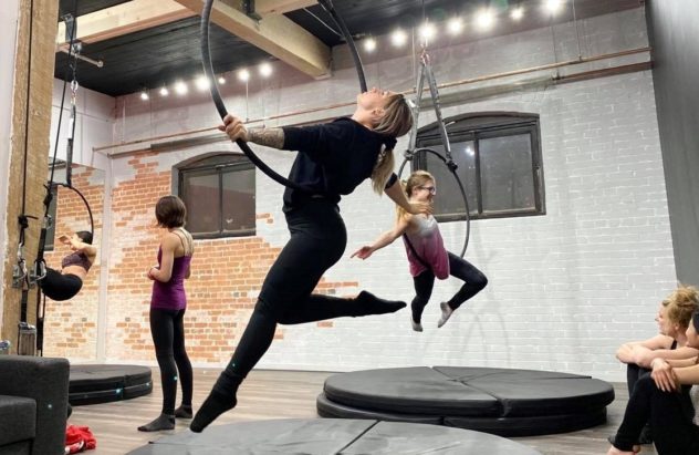 R.SONG STUDIOS aerial hoop class in Calgary