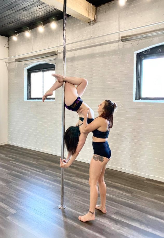 Pole instructors for advanced class